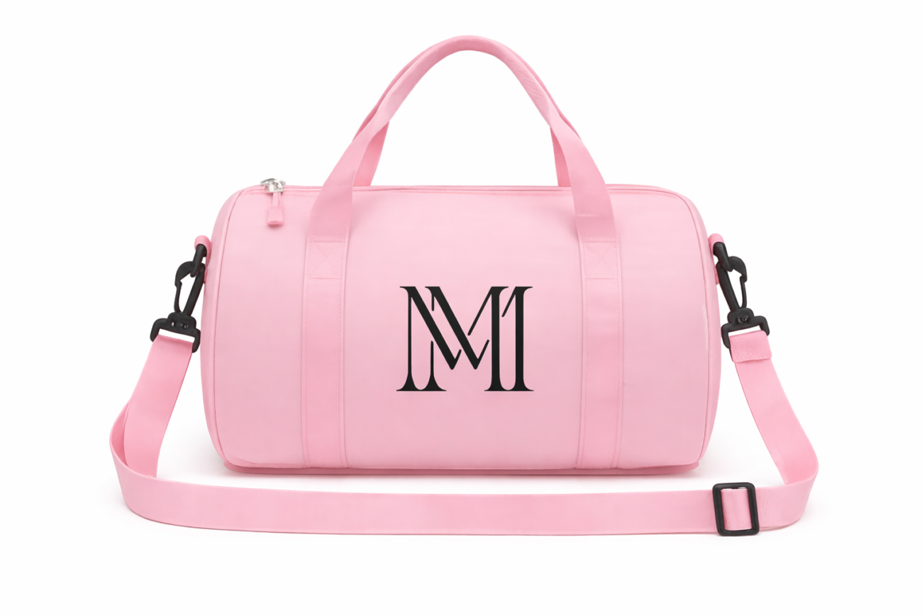 Elegant Baby Pink Sports Bag by Amour Outfits